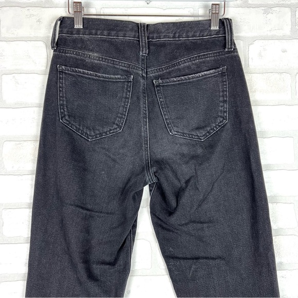 Women's SO High Rise Mom Jean Distressed Black Raw Hem Size 3 | 26W - Picture 8 of 11